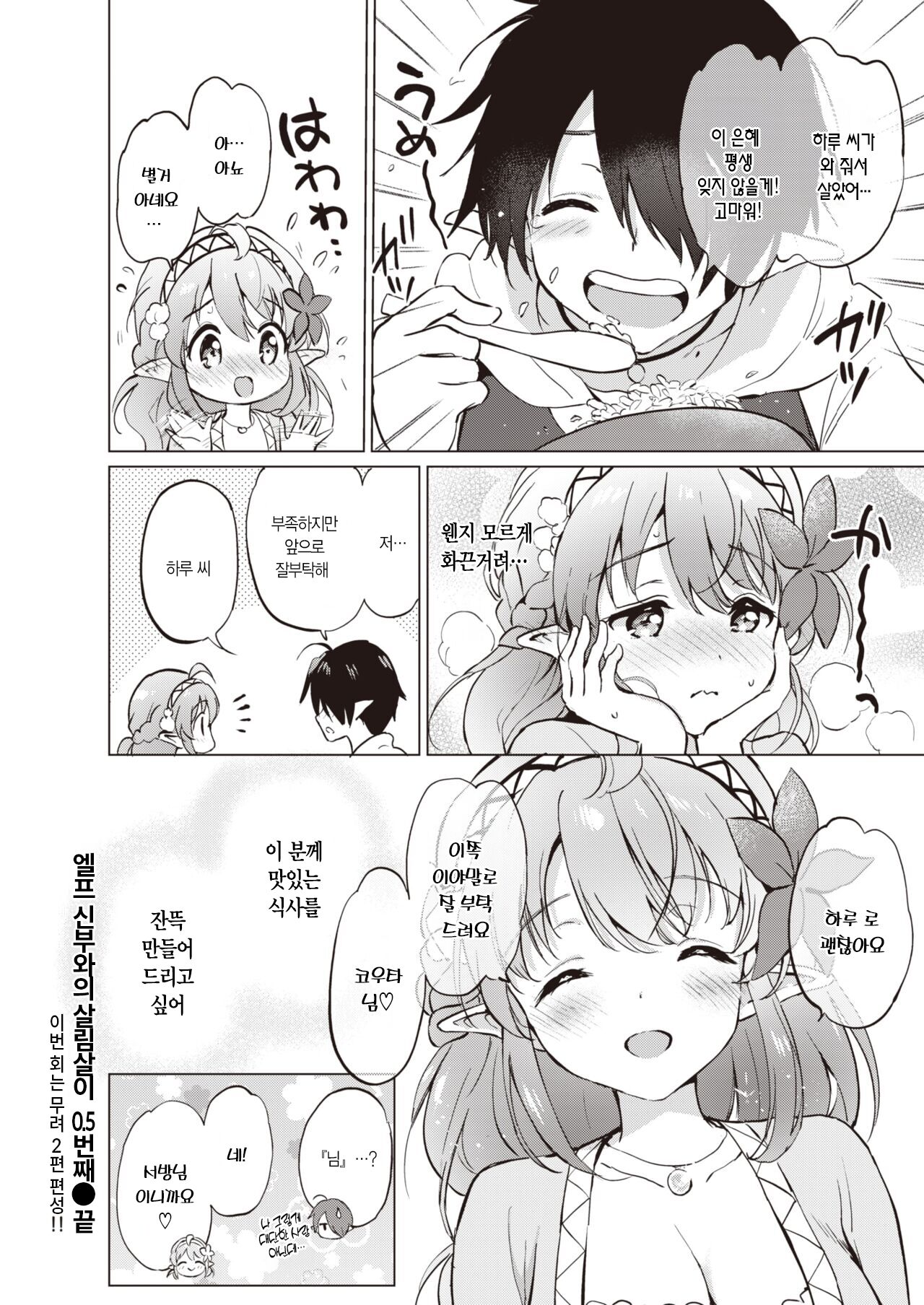 Elf Yome no iru Kurashi Sono 0.5+4.5 | 엘프 신부와의 살림살이 0.5+4.5번째 page 10 full