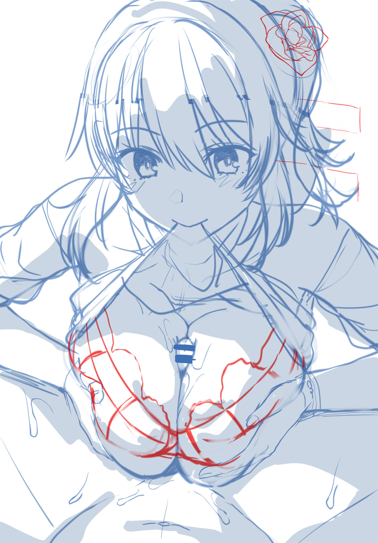 金髪ギャル姉体操服くわえたくし上げブラ着衣ズリ page 5 full