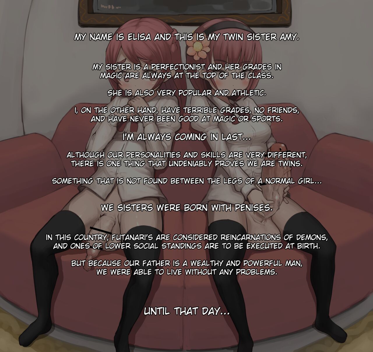 Chinko Kurabe Futanari Shimai Taiketsu-hen | Futanari Sisters Showdown page 1 full