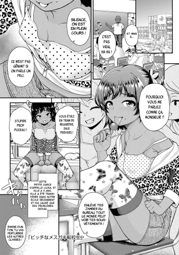 Bicchi na Mesugaki Tenkousei | Notre nouvelle élève transférée est une sale petite salope! cover