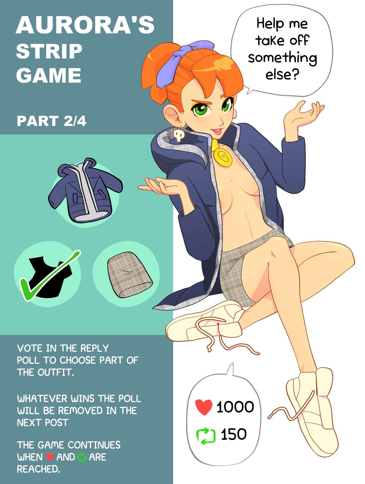 Aurora's strip game page 8 full