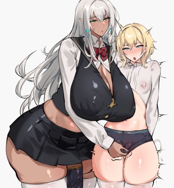 Futanari Doukyūsei ga Jiko-chuu Chinpo de Ora Tsuite Kuru cover