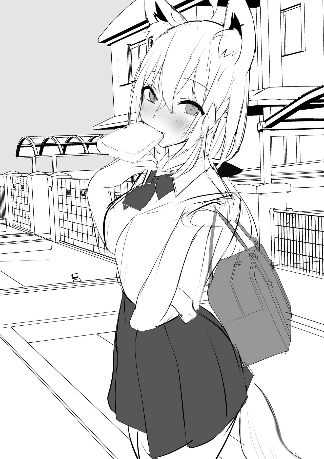 白◯フ◯キちゃん 夏コミ本ラフ page 8 full