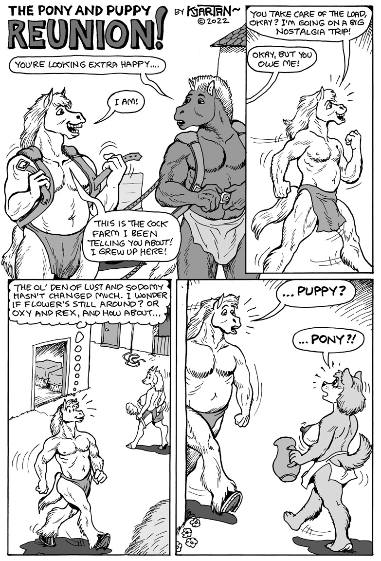 Pony and Puppy Reunion page 1 full