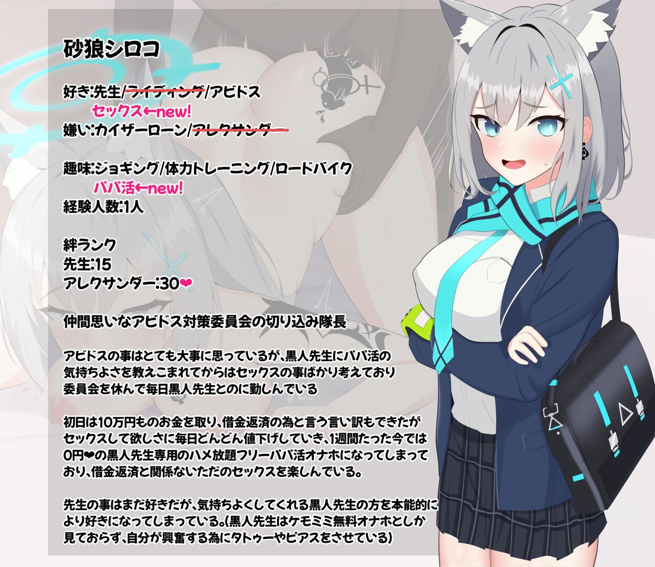 Shiroko Falls as NTR Papa Katsu Bitch to Newly Appointed Black Teacher page 6 full