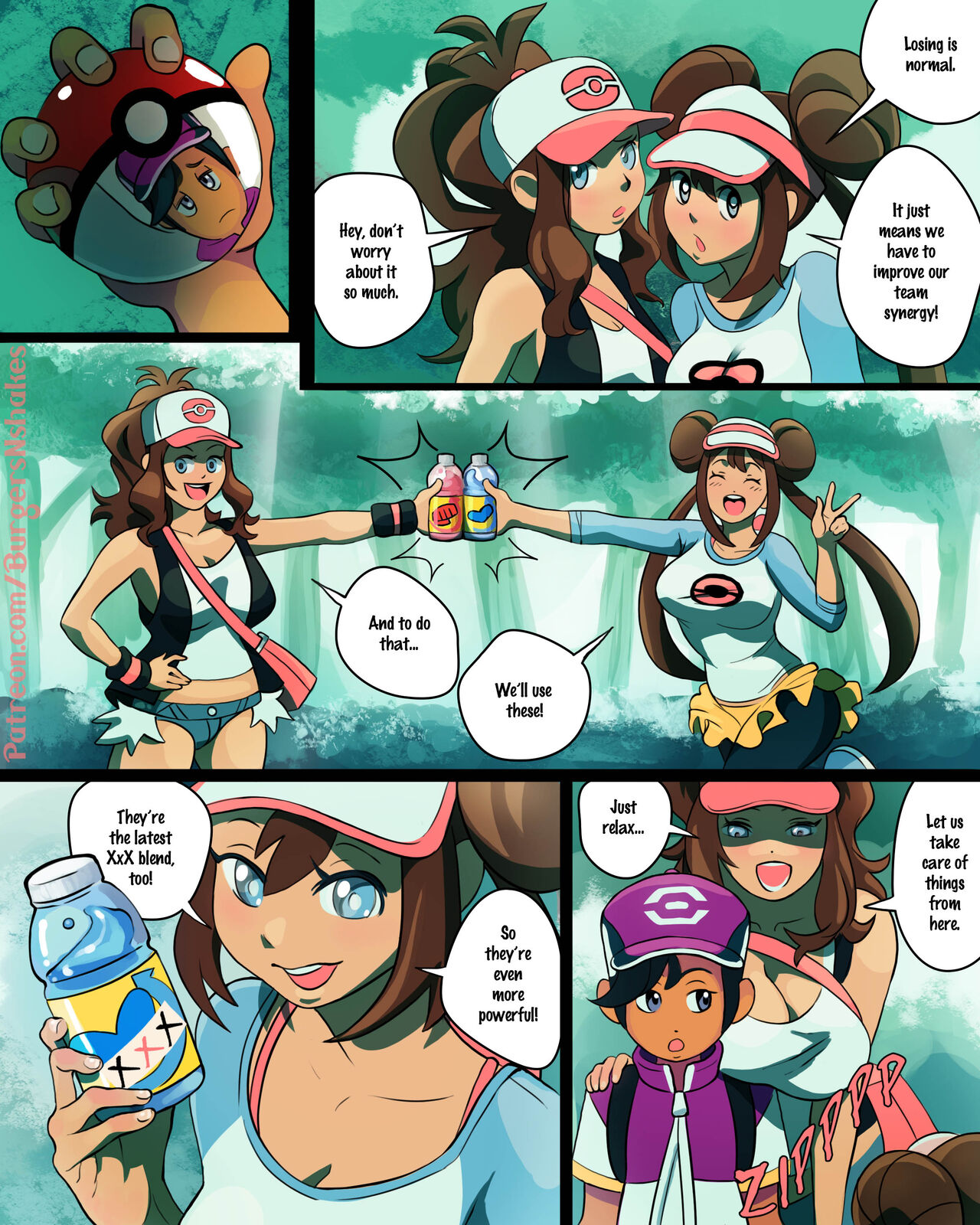 Hilda and Rosa level up with juice! page 1 full