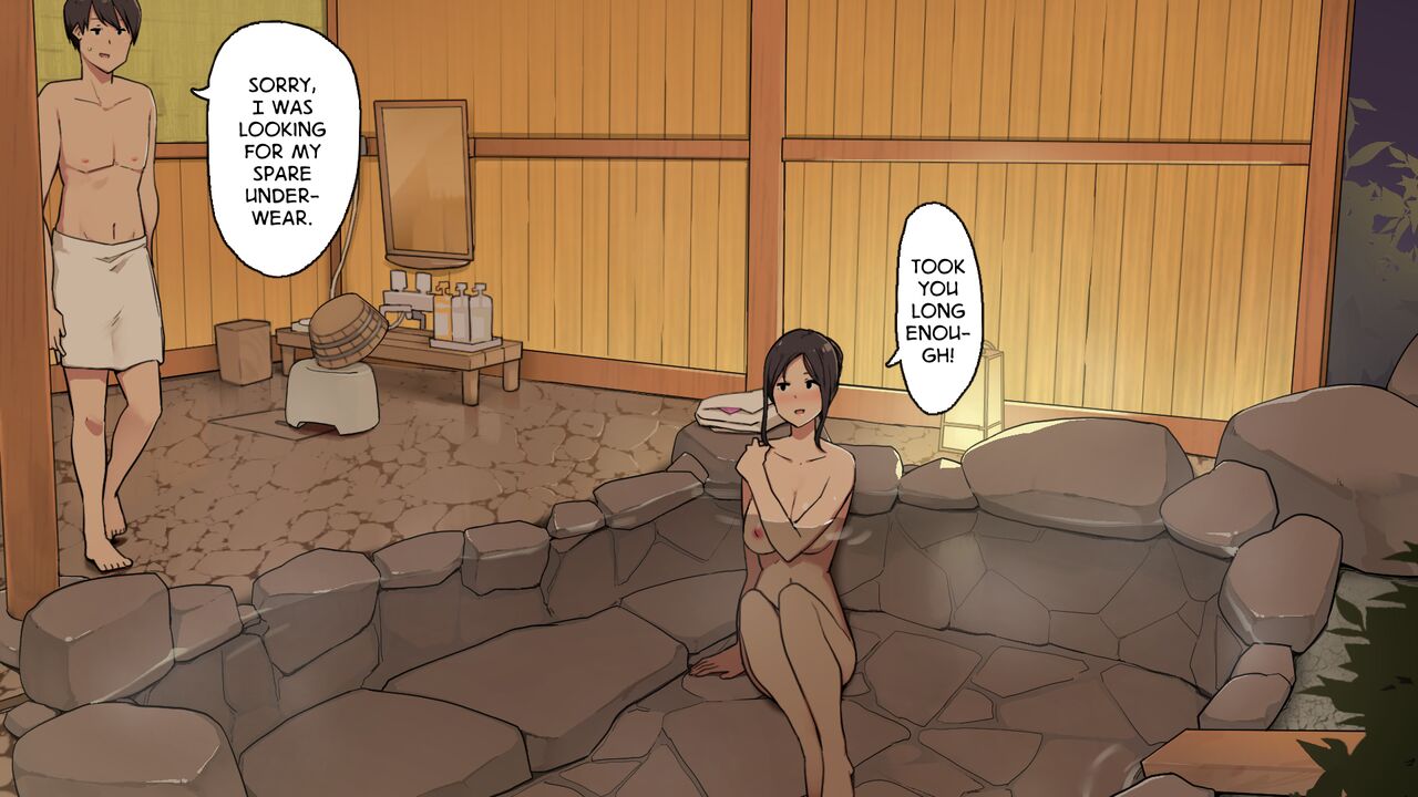 Onsen Ryokou nite Rotenburo-tsuki Kyakushitsu de Sex suru Futari | A Couple on Vacation Having Sex in the Outdoor Bath page 2 full