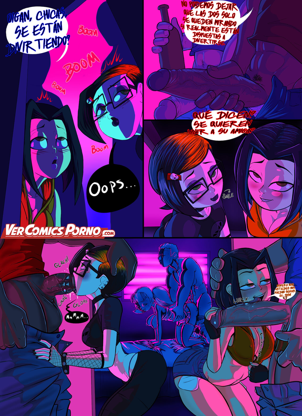 Cartoon College Party page 3 full
