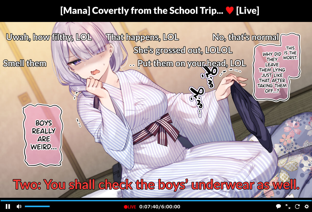 Mana-chan Masturbating in the Boys Room on a School Trip page 7 full