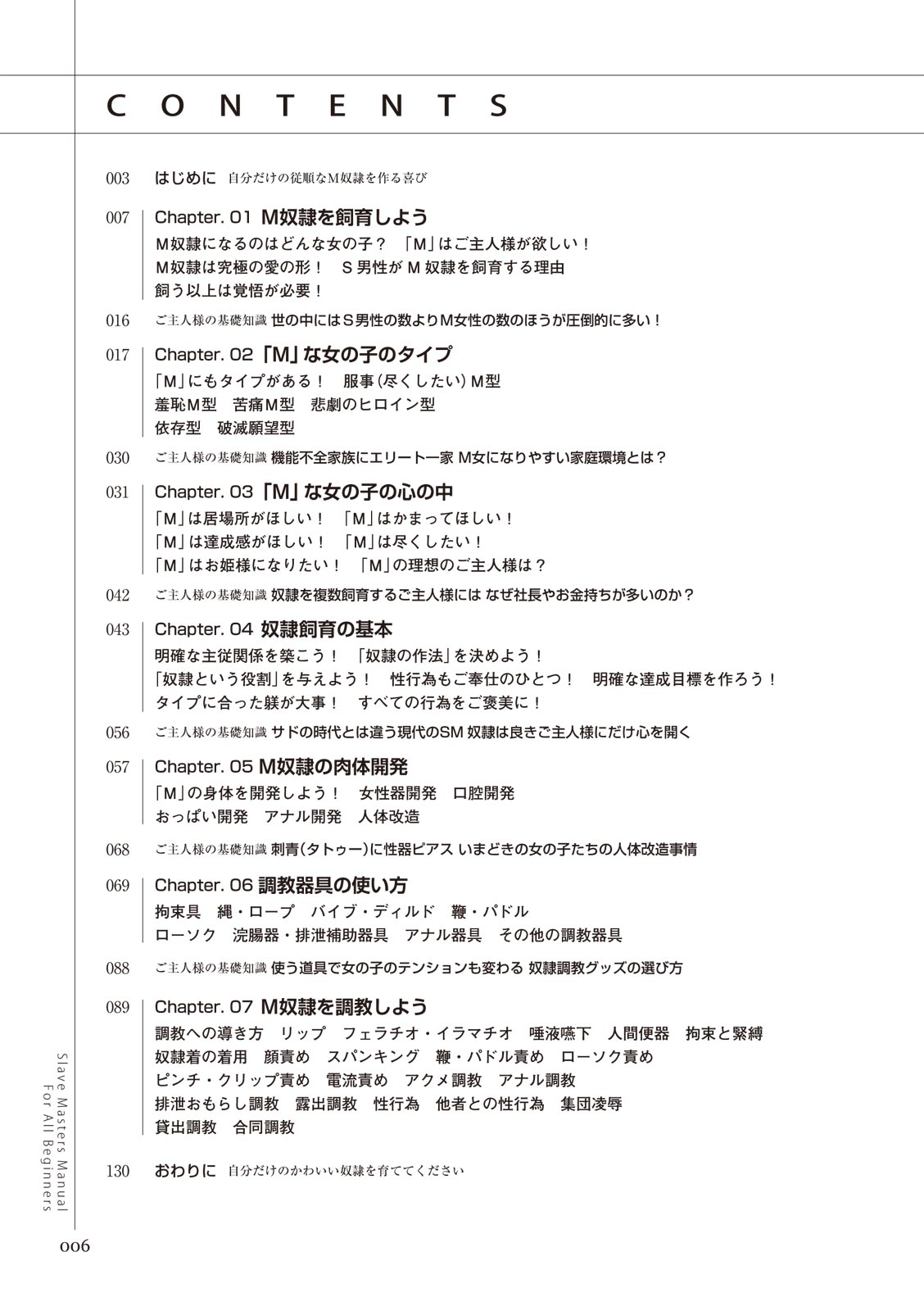 ゼロから始めるSMマニュアル かわいい奴隷飼育術 page 6 full