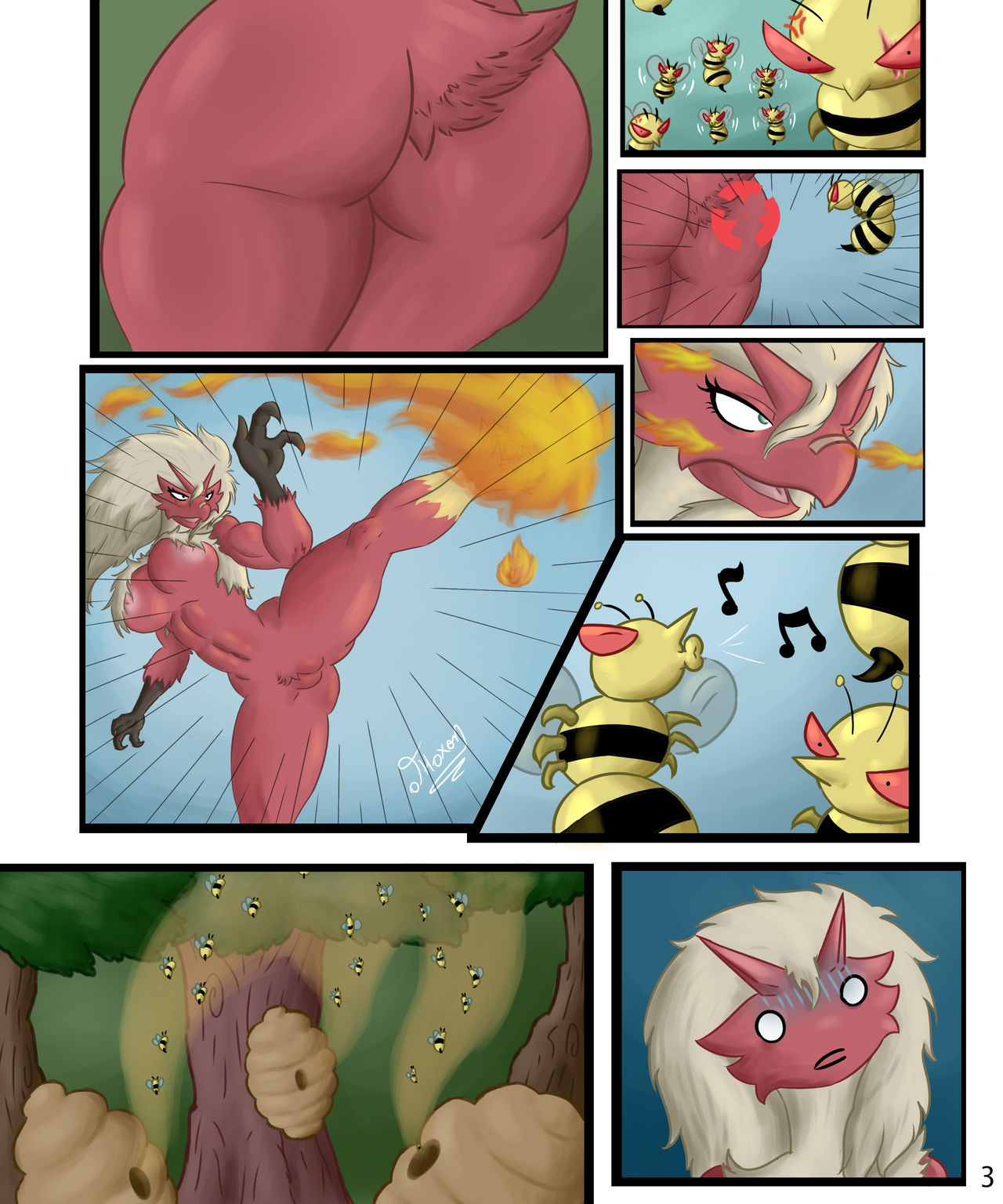 Blaziken attacked by angry bees page 3 full