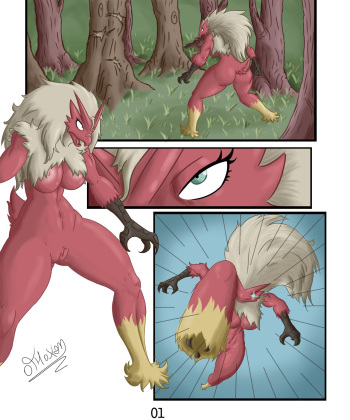Blaziken attacked by angry bees cover