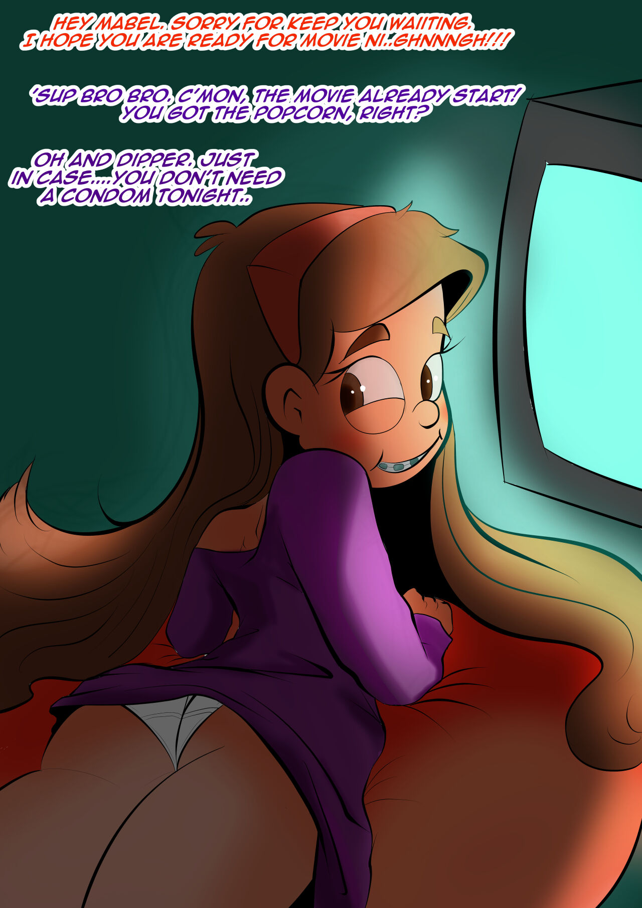 Gravity Fall "Night with Mabel" page 1 full