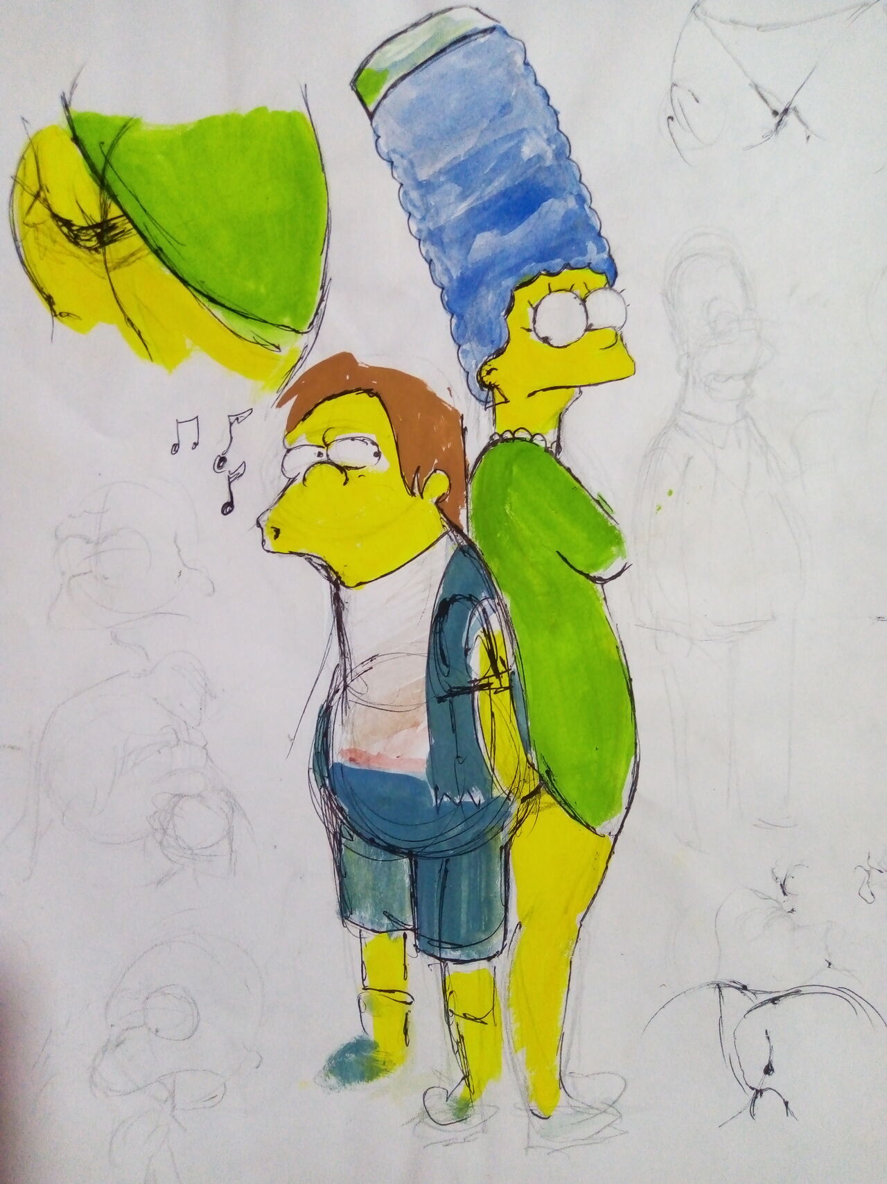 Marge Simpson con Nelson y Bart page 7 full
