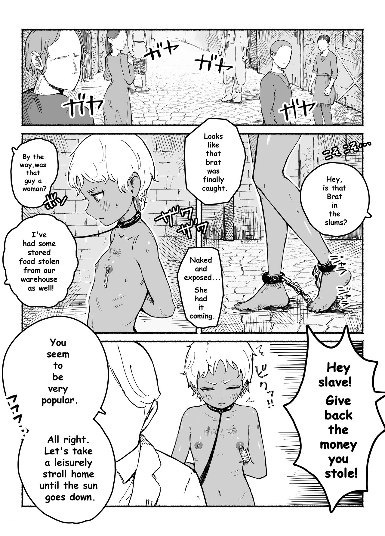 "Bangai Hen" Zenra de Hikimawasareru Dorei Shoujo | Slave girl taken out naked page 5 full