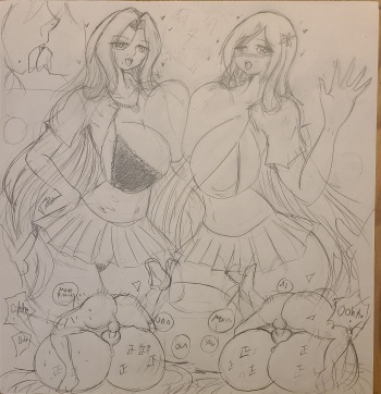 Rangiku X Orihime JK Gangbang cover