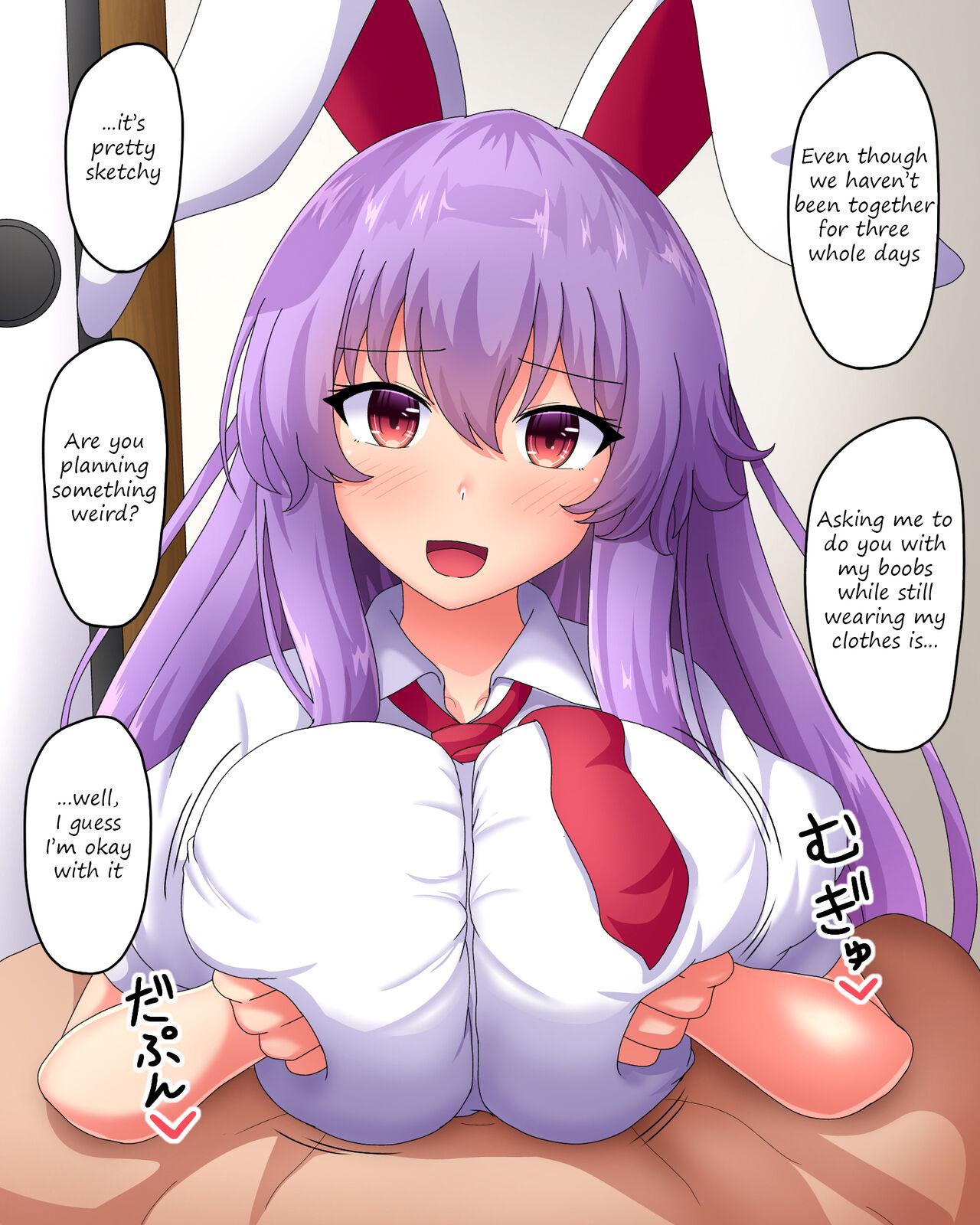 A story about getting Reisen to give you a clothed paizuri page 1 full