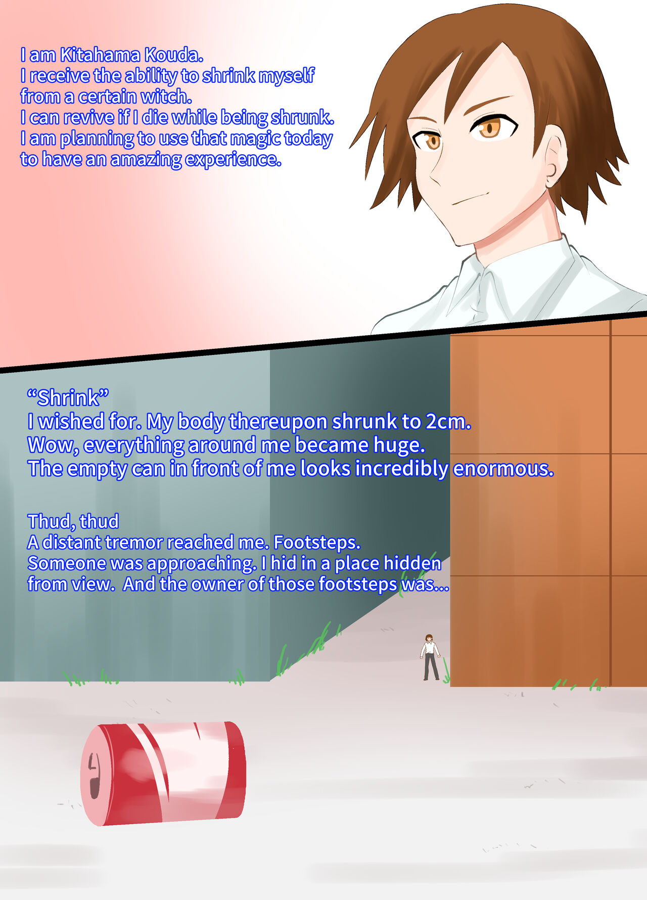 A CG collection of getting smaller and being stepped on by a girl page 1 full