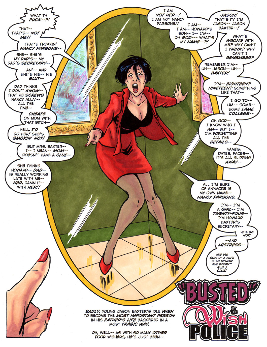 "Busted" by the Wish Police page 1 full