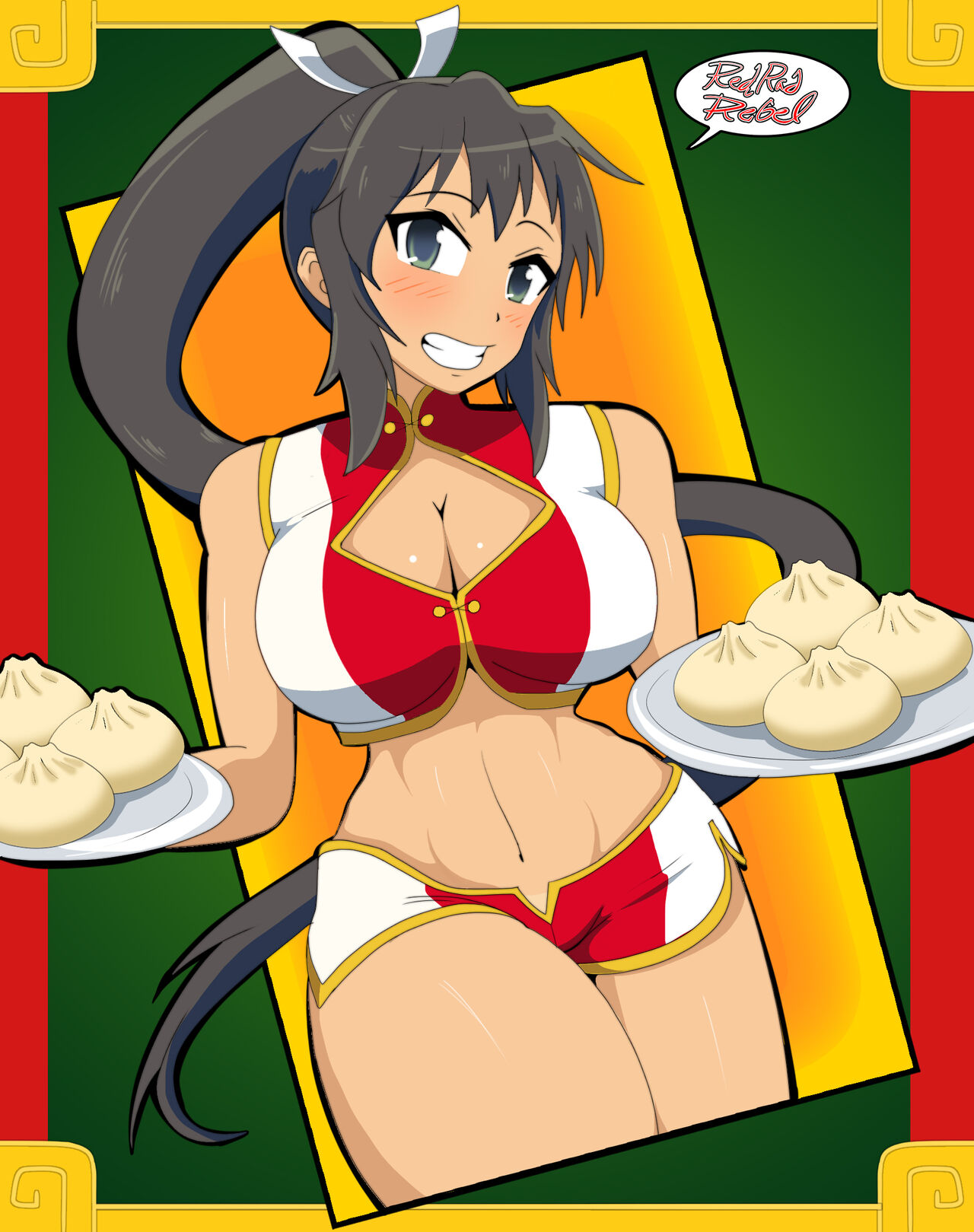 Big breasts in shorts and dark skin page 2 full