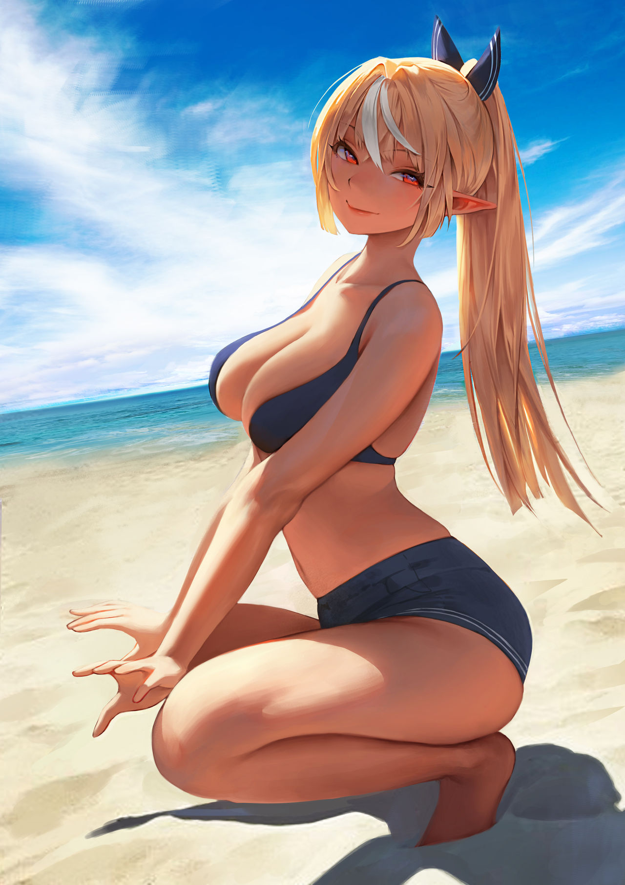 Big breasts in shorts and dark skin page 8 full