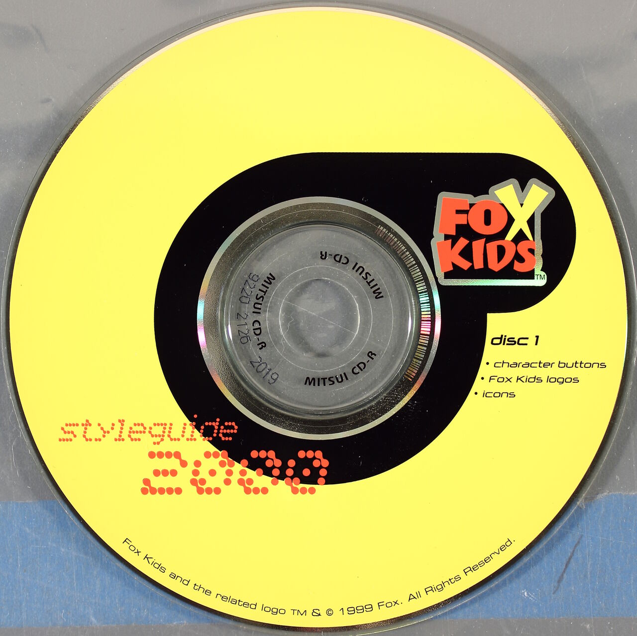 Fox Kids Styleguide Disk 1 page 1 full