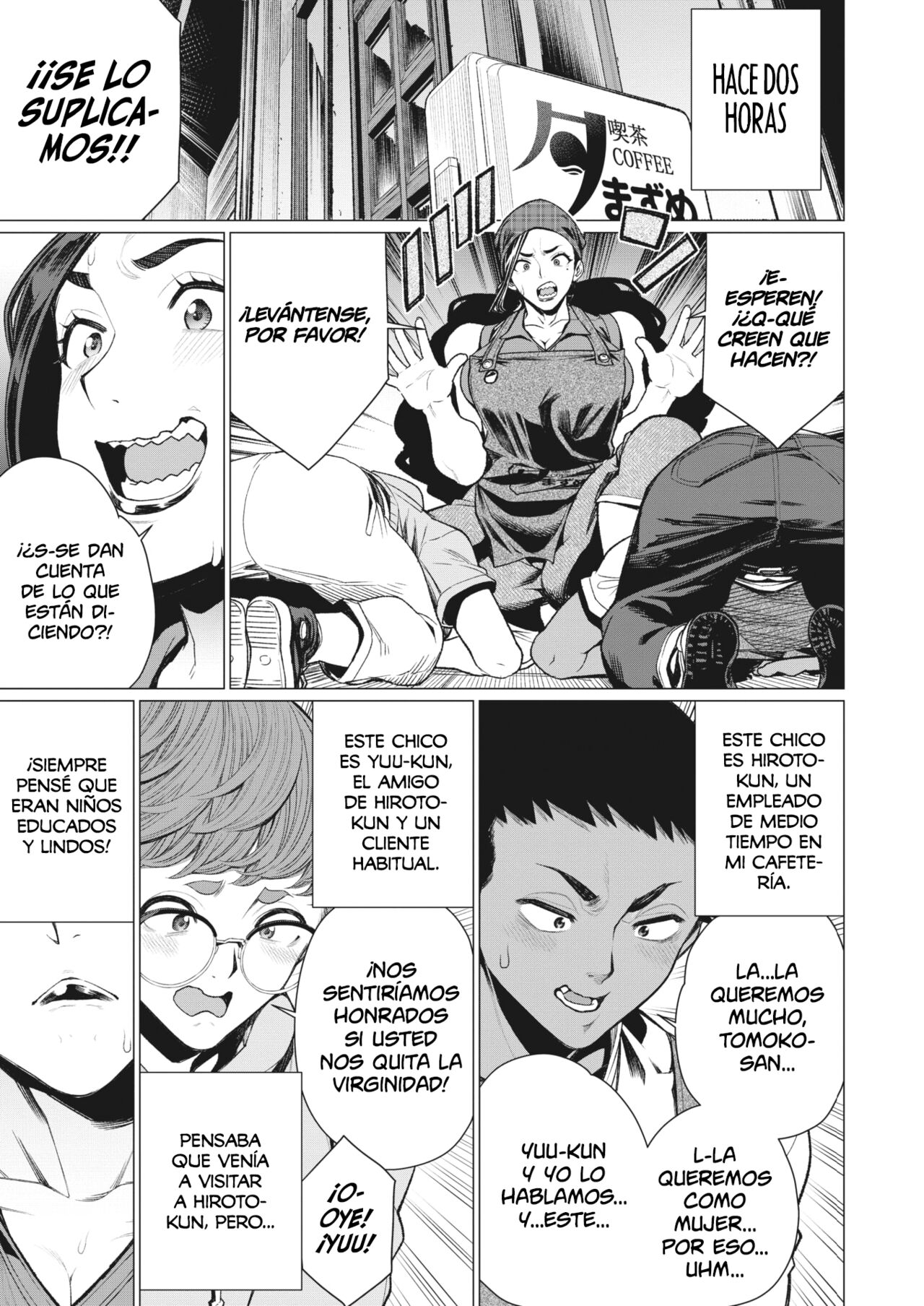 Hitoduma Kissa de juku niku Sando | ~Un Sándwich Especial de Carne Madura  en la Cafetería de la MILF Casada~ page 3 full