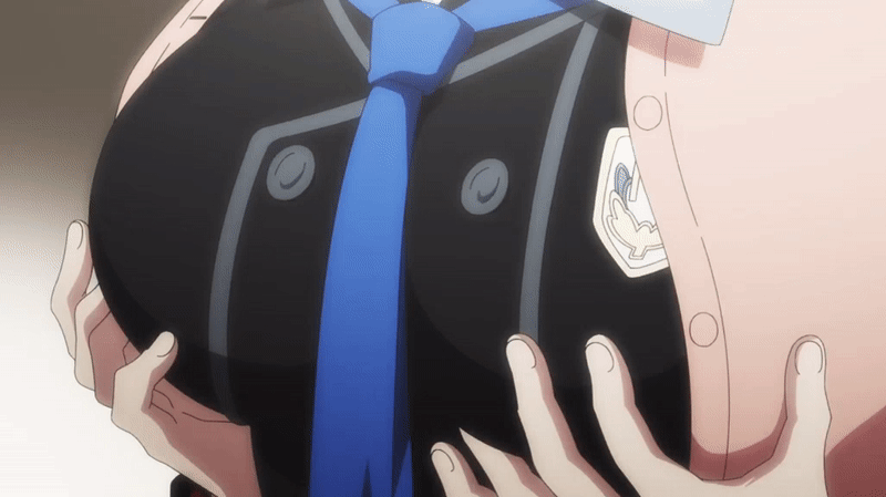 Anime Girls Grabbing Breasts From Behind page 7 full