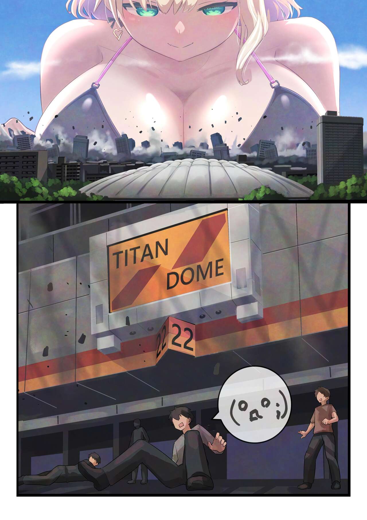 Giantess Kurumi no Ah - AI Upscaled page 8 full