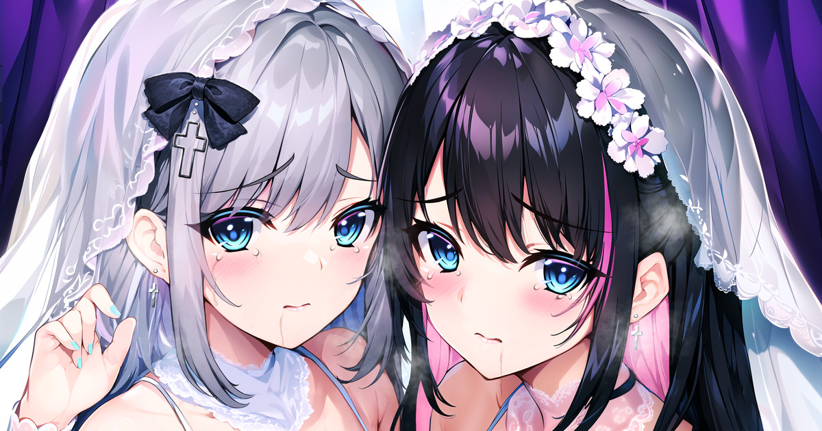 VSPO Kaga Sumire &amp; Kaga Nazuna Wedding Bikini page 1 full