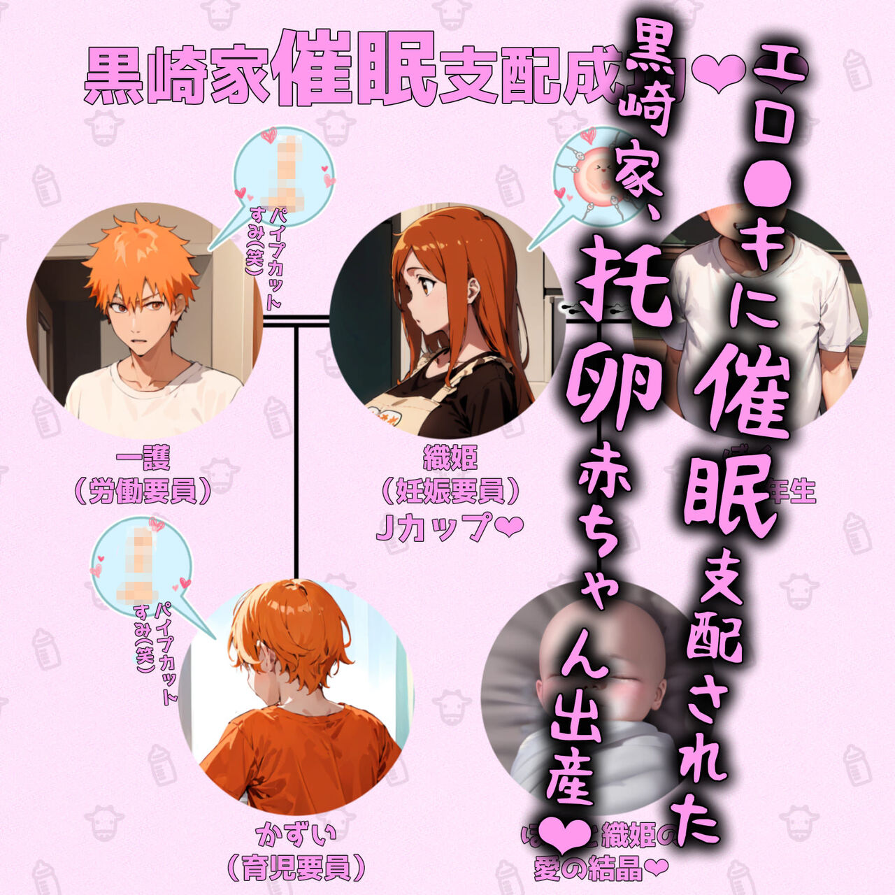 エロ●キに催●支配された黒崎家、托卵赤ちゃん出産 page 9 full