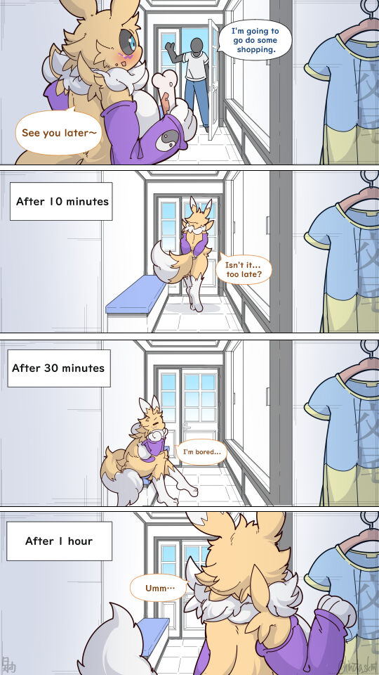 Renamon's stay at home🦊 page 1 full