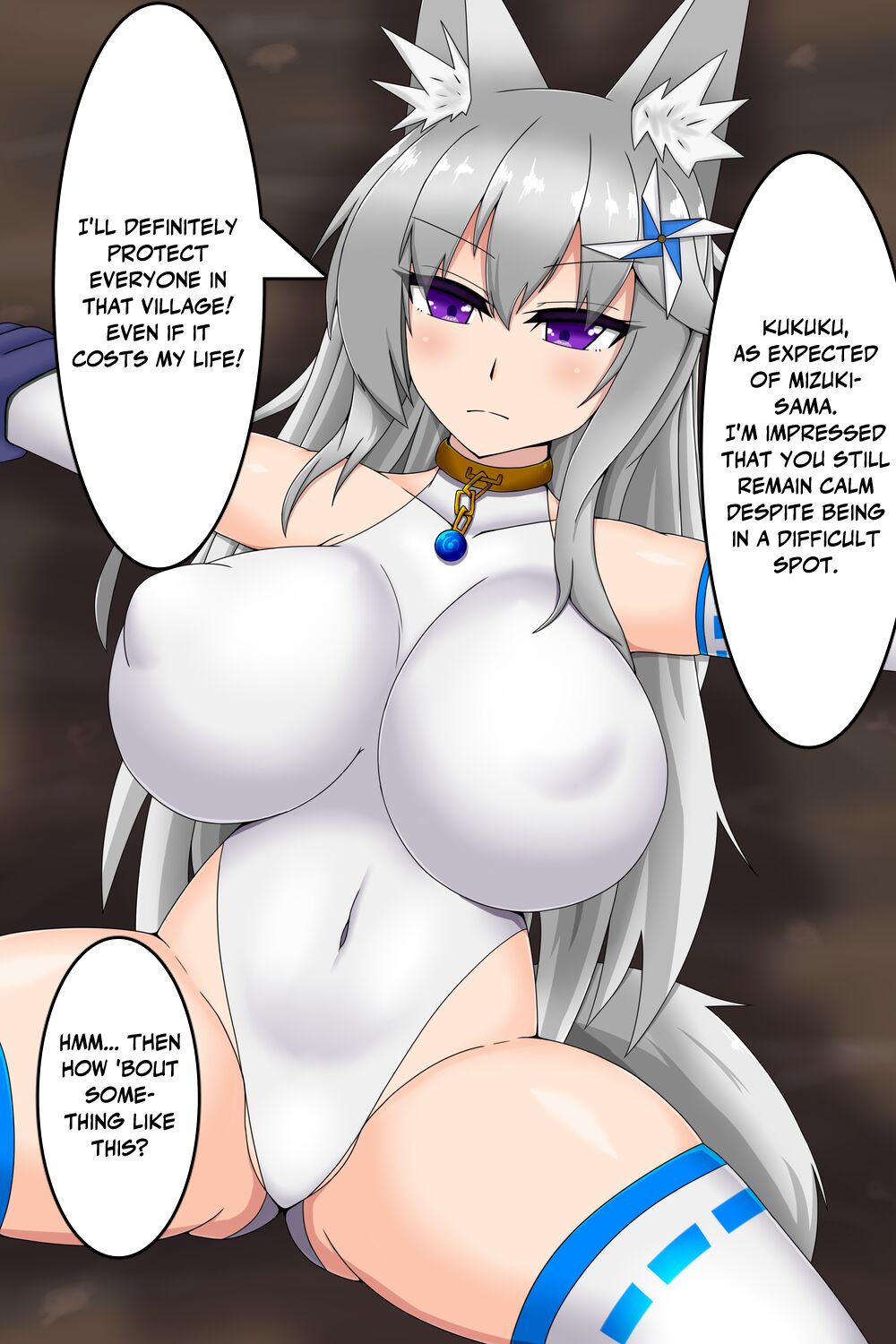 Youma Chinpo ni Haiboku Shita Mizuki-sama | Mizuki-sama's Defeat Against Youkai's Dick page 1 full