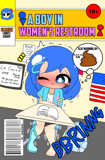 A boy in women's restroom cover