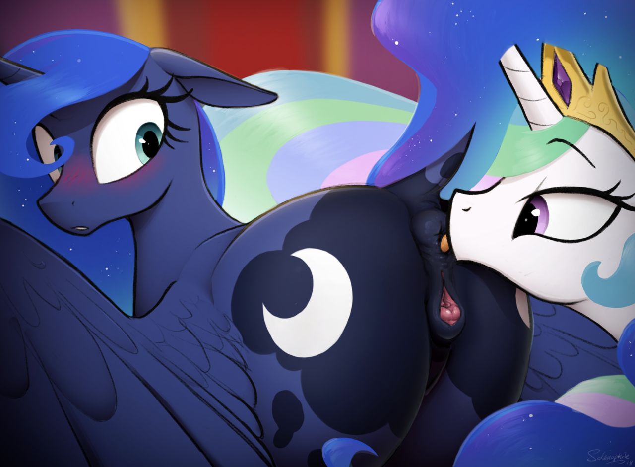 Celestia Checking Luna's Orifices For Banana page 8 full
