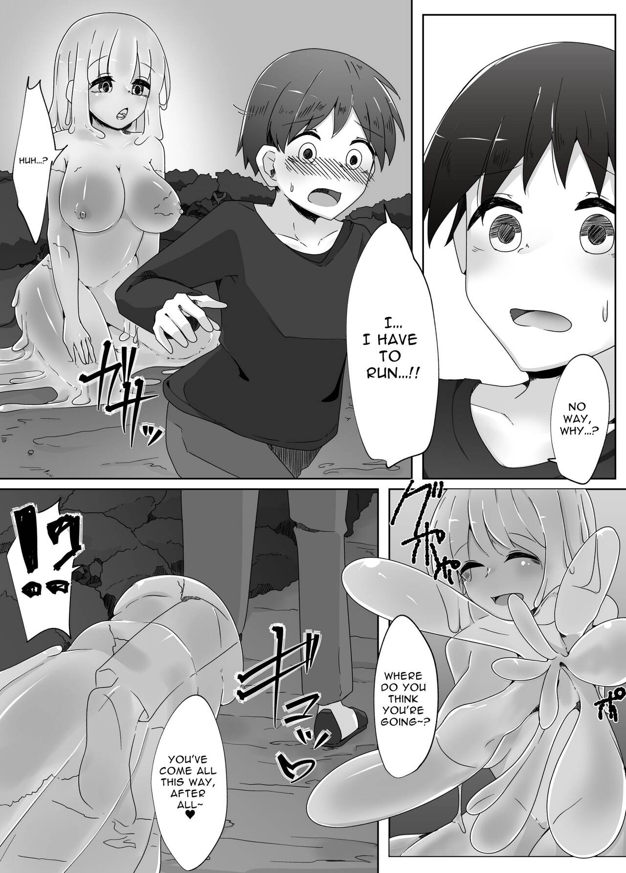 Kowagari na Shota-kun ga Kozukuri shitai H na Slime ni Tamago no Naedoko Rape Sareru Hanashi | Scaredy-Cat Shota Gets Filled Up With A Slime Girl's Eggs ~Seedbed Violation~ page 5 full