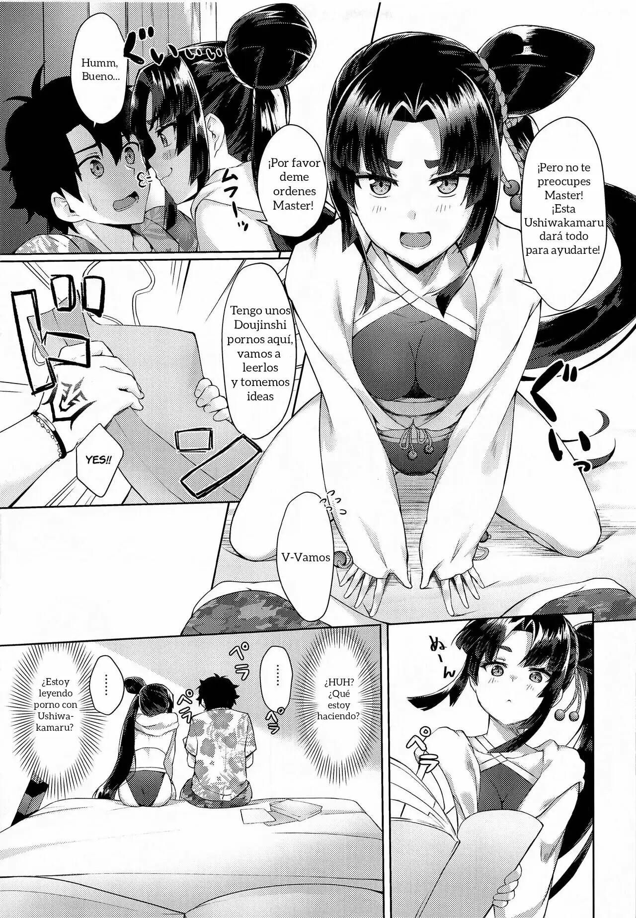 Ushiwakamaru to Genkou Seikatsu | Working on a Draft with Ushiwakamaru page 4 full