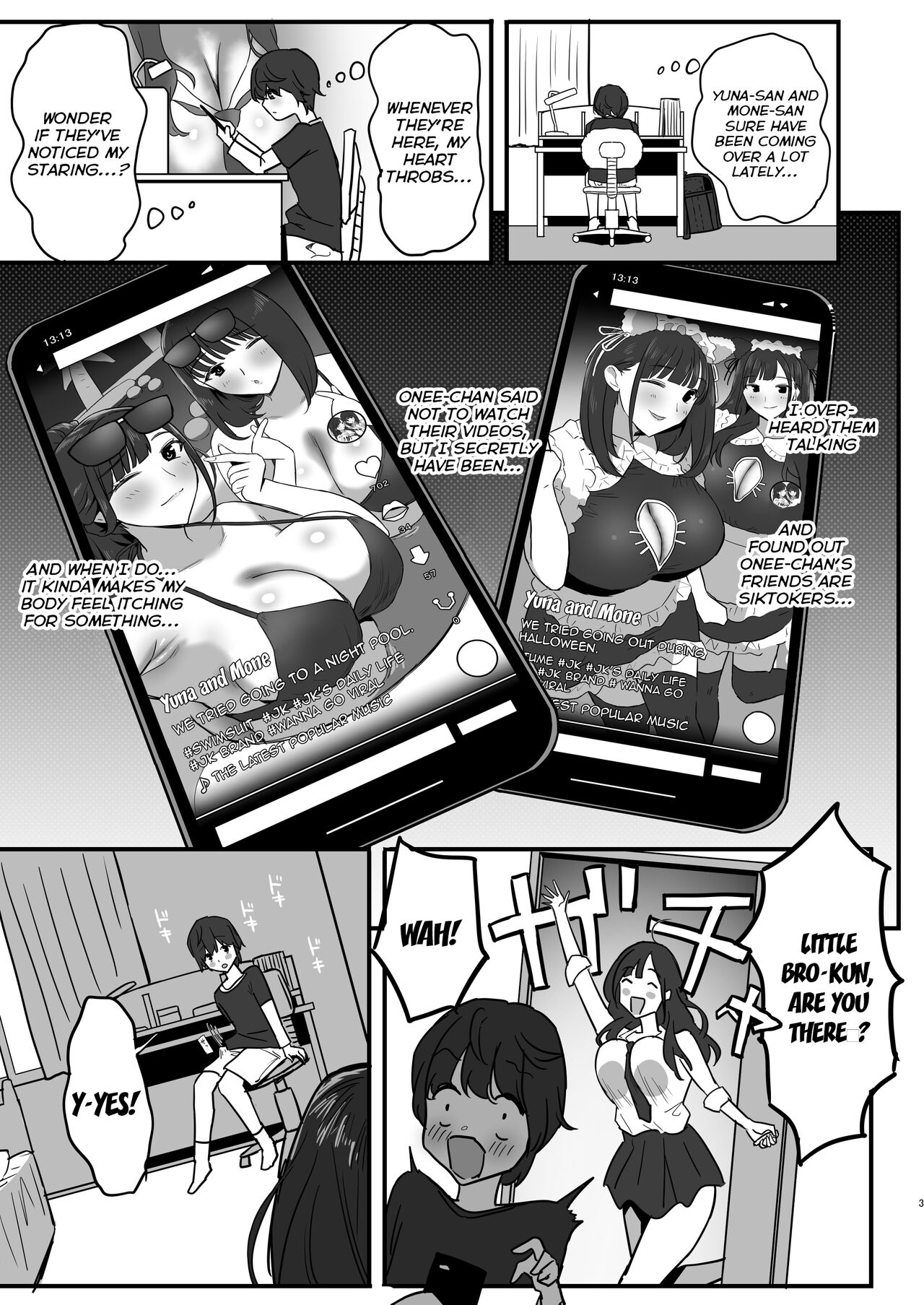 Onee-chan no Tomodachi no JK Tiktoker ni Takusan Paizuri sareru Hon | The Book where a Kid gets Titfucked a lot by Onee-chan's JK *iktoker Friends. page 4 full