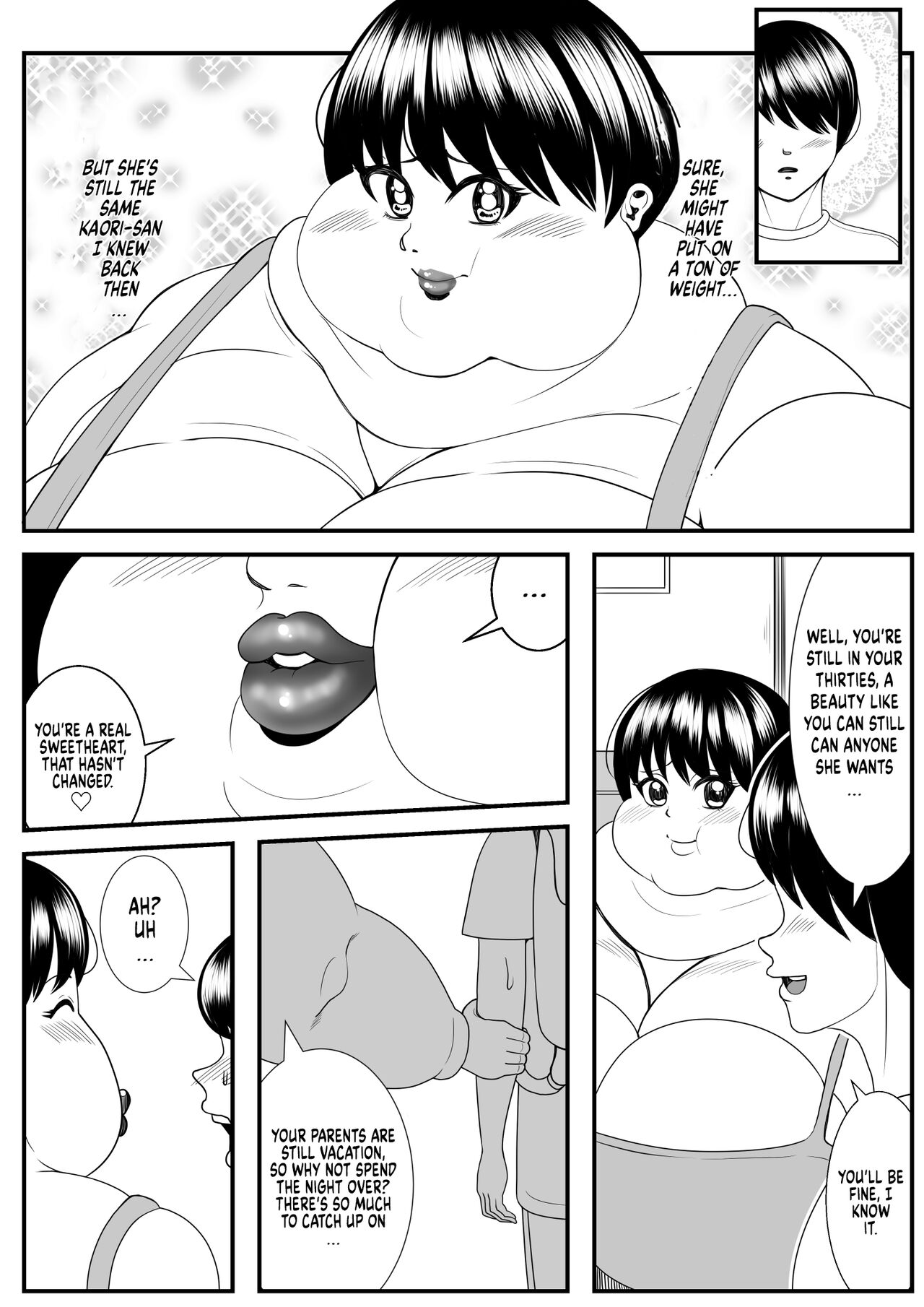 My old babysitter, who I haven’t seen in ten years, has gained weight and became monstrous | Zutto Akogarete Ita Otonari no Onee-san ni 10-nenburi ni Atte Mitara Kusodebu Monster to Kashite page 8 full