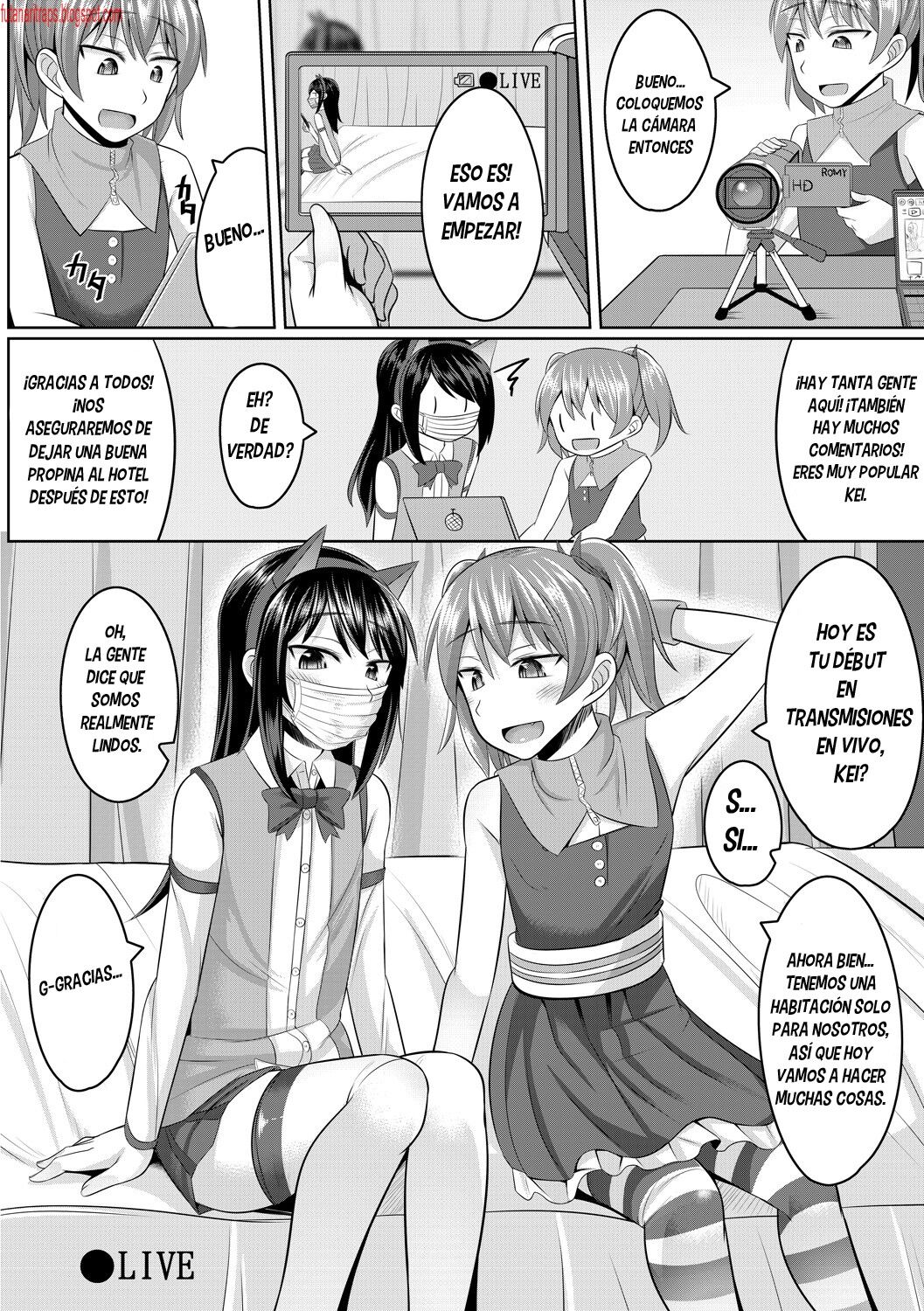Cosplay Otokonoko-tachi ~ Ushiro no Ana ni Iretai Kankei Ch. 1 Mio-chan no Josou Cos H Haishin Beya page 4 full