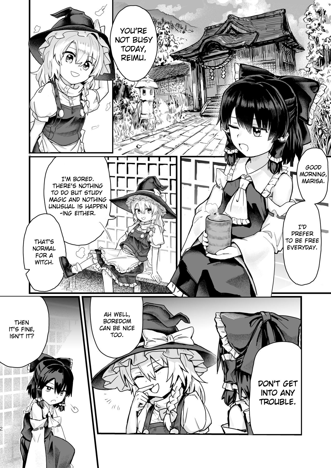 Marisa ga Boushi ni Taberarete | Marisa gets eaten by a hat page 3 full