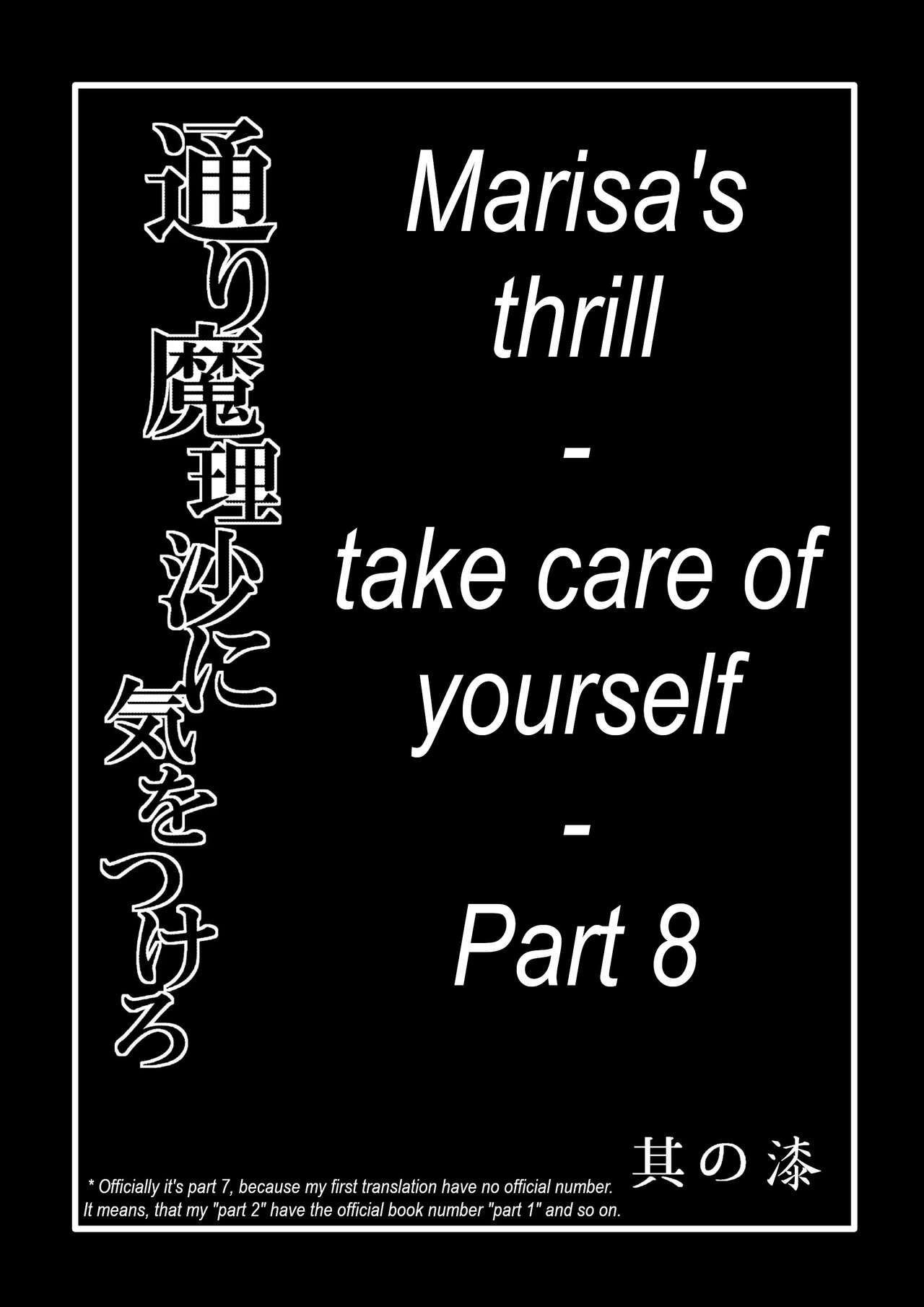 Marisa's thrill - Take care of yourself - 通り魔理沙にきをつけろ - Part 8 page 3 full