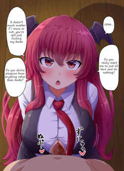 Standing paizuri with Koakuma