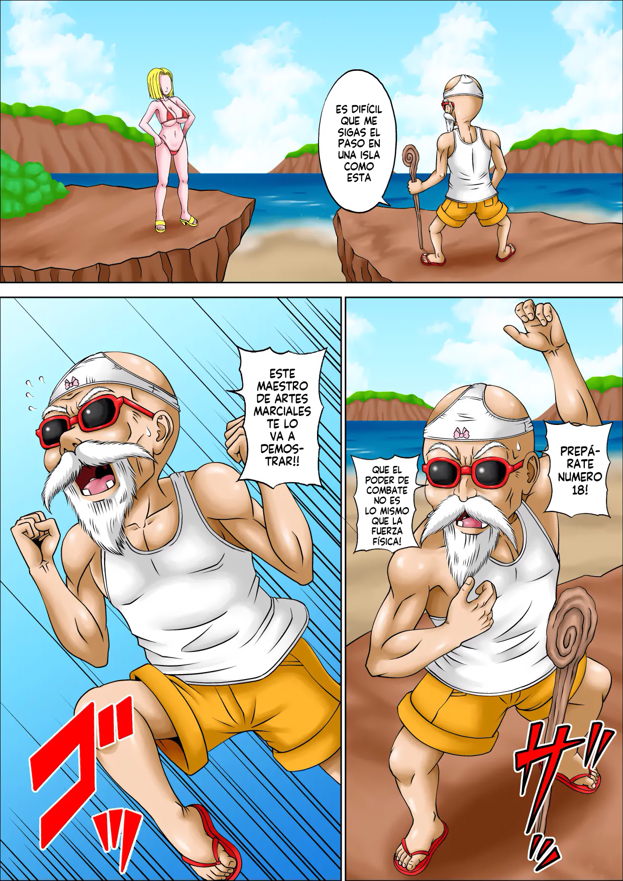 Kame Sennin no Gyaku Rape | La violacion del Maestro Roshi page 4 full